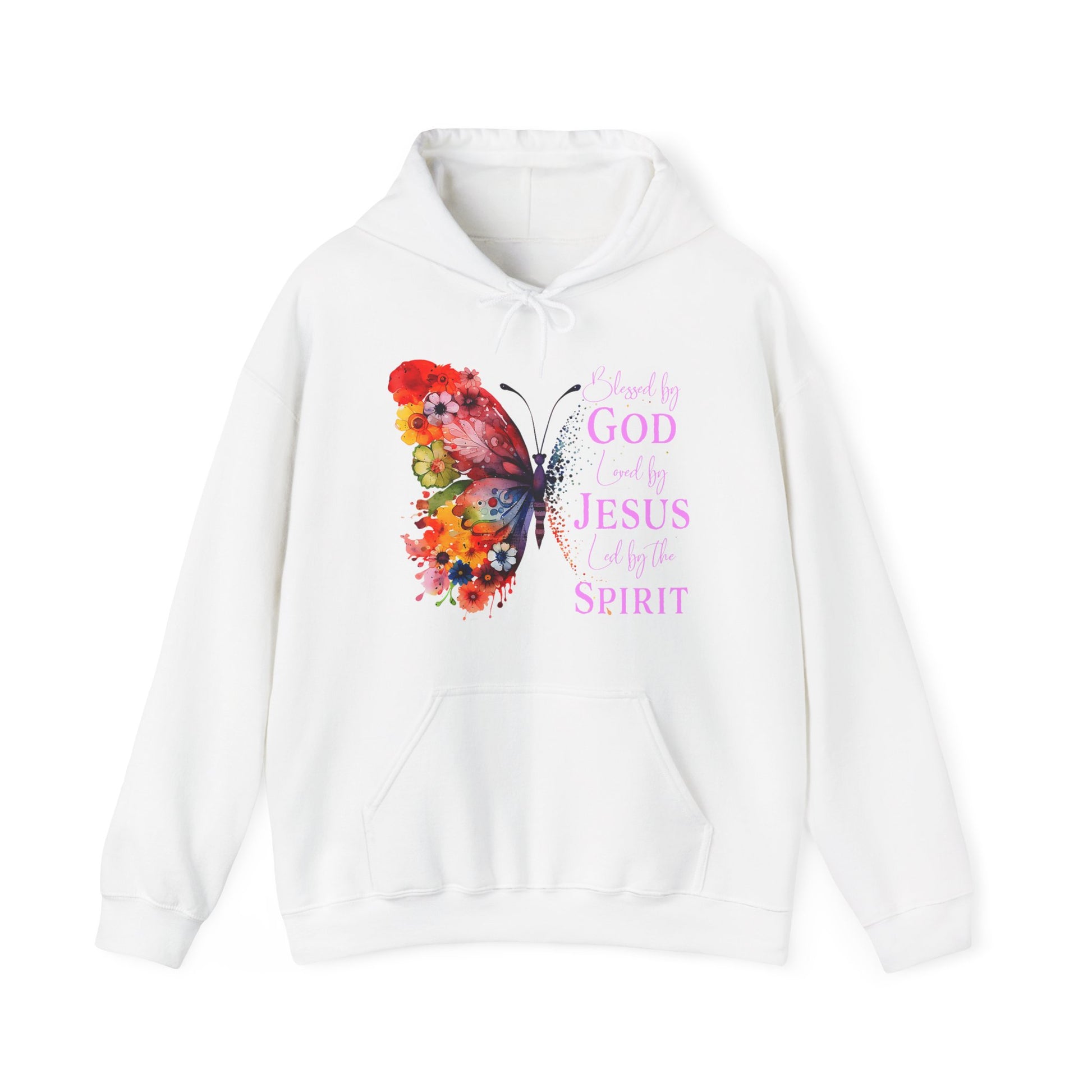 Colorful Butterfly Inspirational Hoodie | Jesus and Spirit Sweatshirt